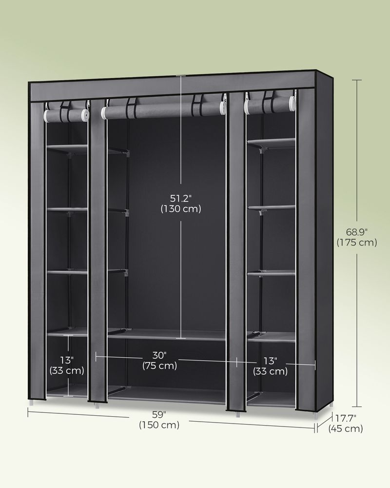 SONGMICS Portable Closet with Non-Woven Fabric Cover 