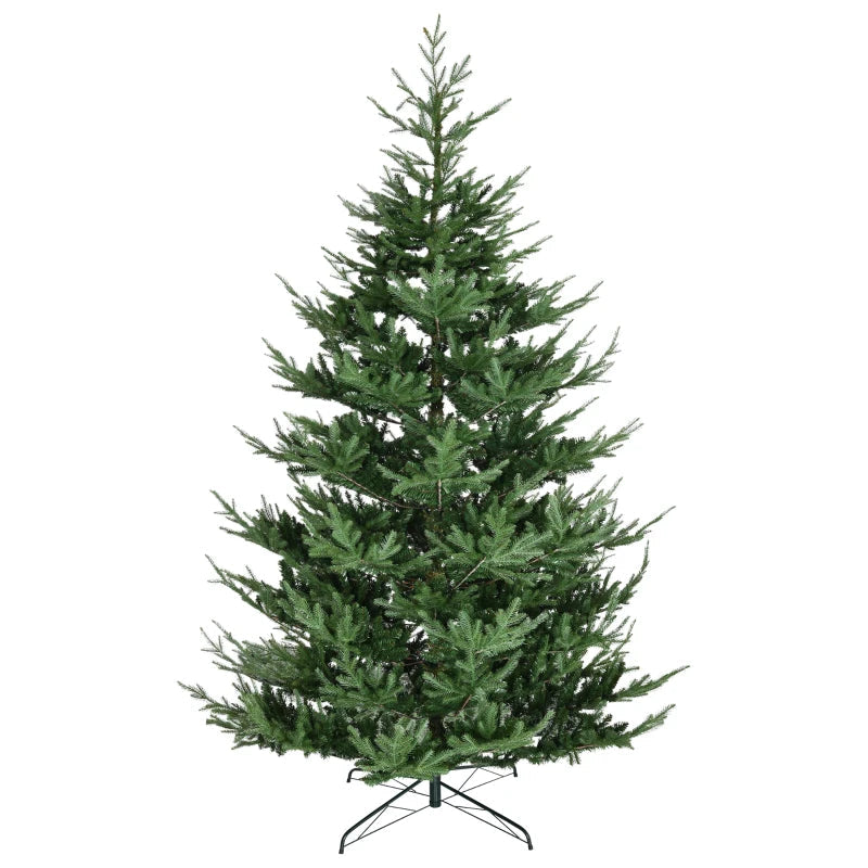 HOMCOM Artificial Christmas Tree with Metal Base, Classic Green Xmas Tree for Holiday Decoration 
