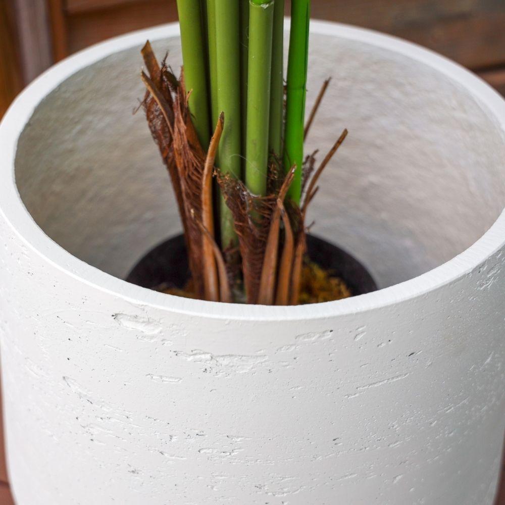 Lazaro White Cement Planter 13'' 