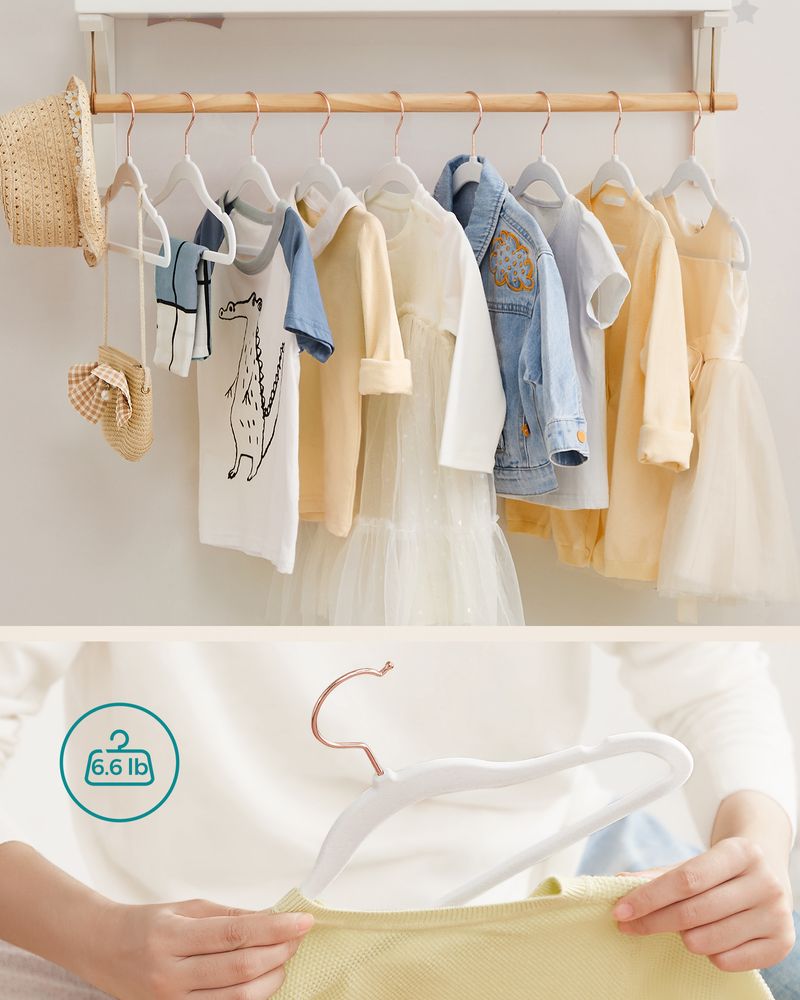 SONGMICS Kids Hangers for Closet 
