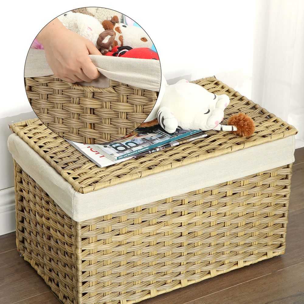 SONGMICS Storage Basket with Lid 