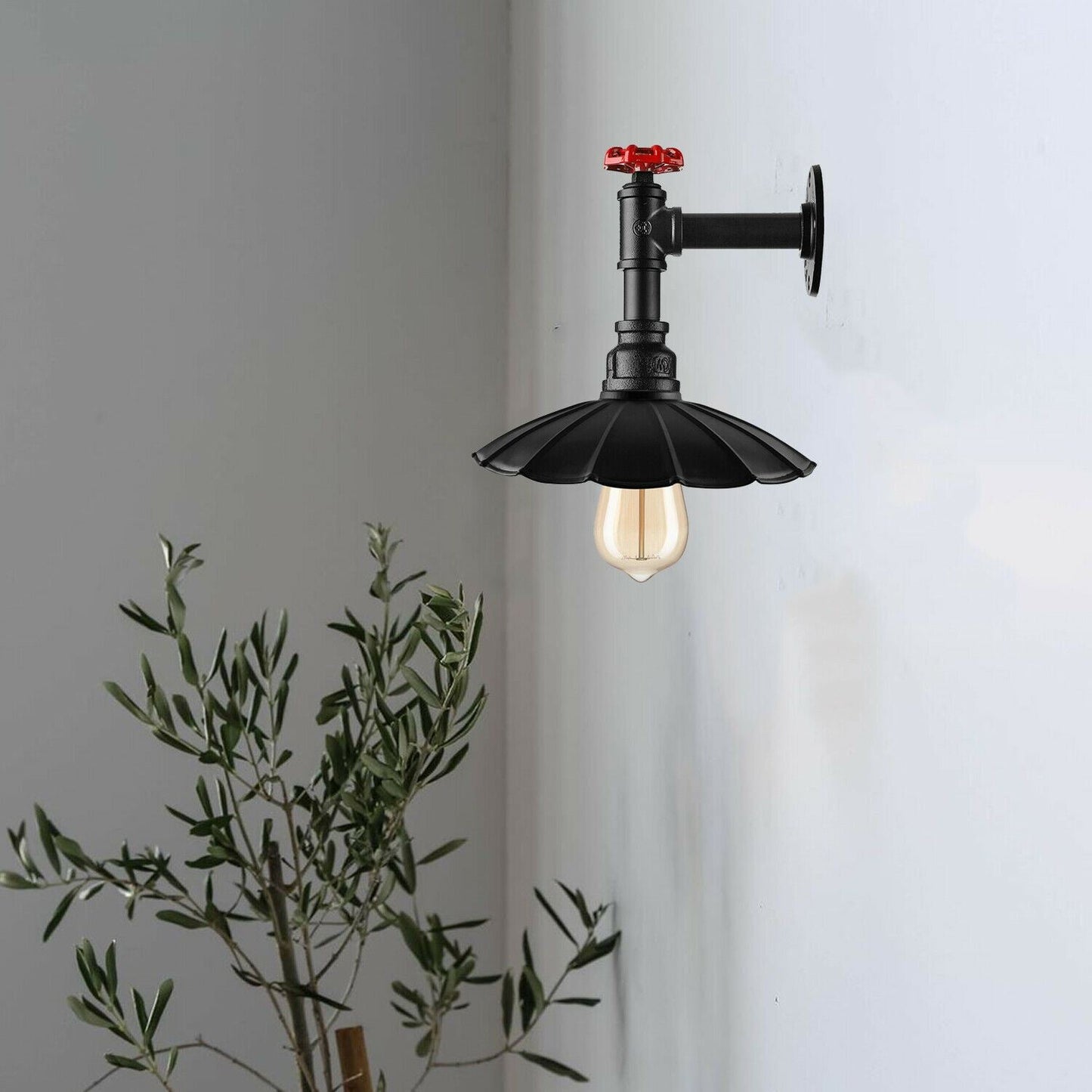 Industrial Metal Umbrella Shape Wall Pipe Light~1592