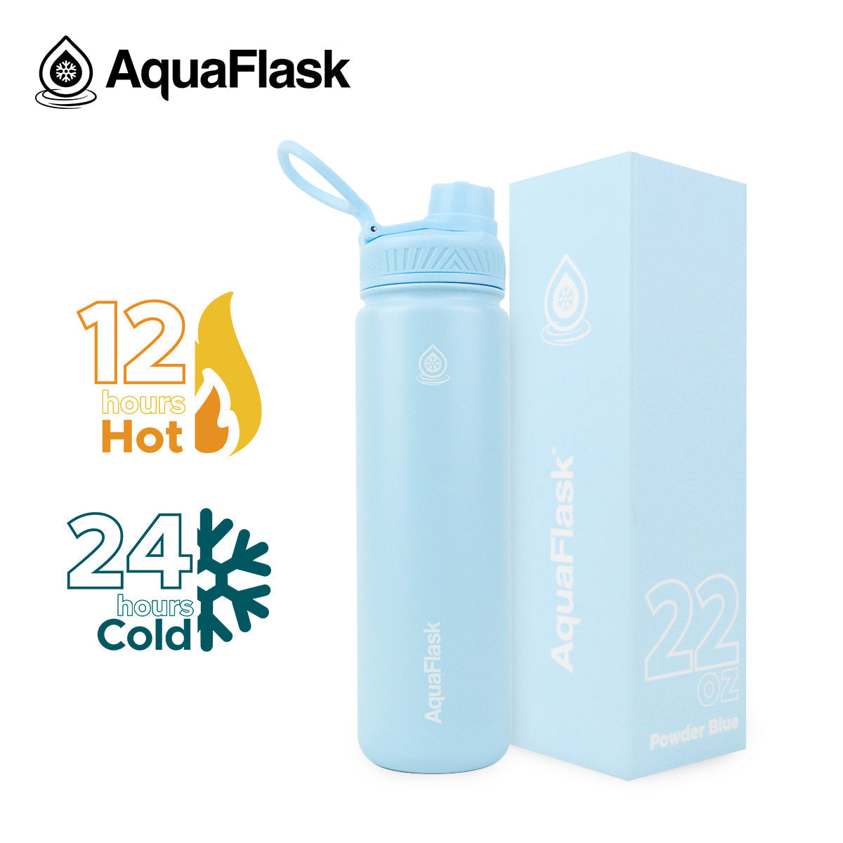 AquaFlask Original Vacuum Insulated Water Bottles 650ml (22oz) 
