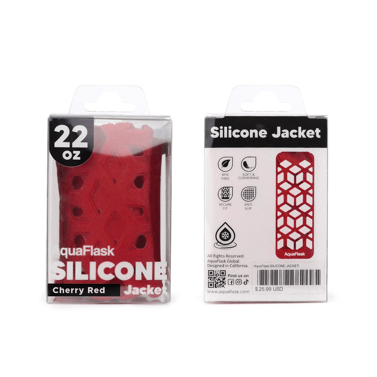 AquaFlask 22oz Silicone Sleeve – Durable, Non-Slip & Shock-Absorbing Bottle Cover 