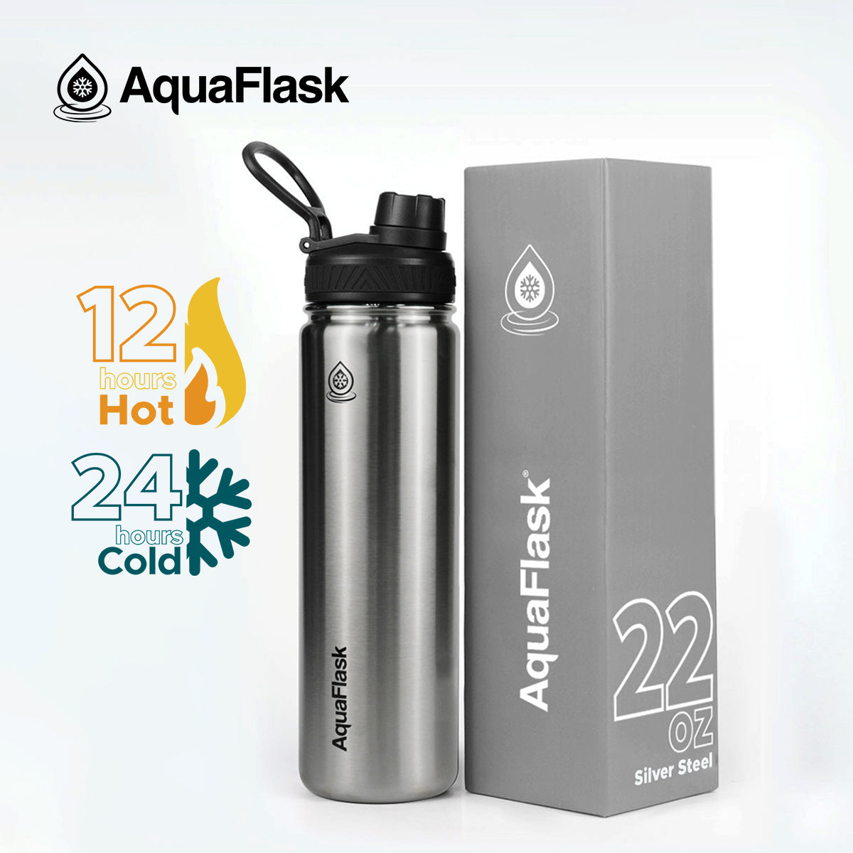 AquaFlask Original Vacuum Insulated Water Bottles 650ml (22oz) 