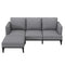 Modular 3-Seater Sofa Bed with Ottoman – Cloud Couch Lounge with Deep Cushions, Grey & Beige