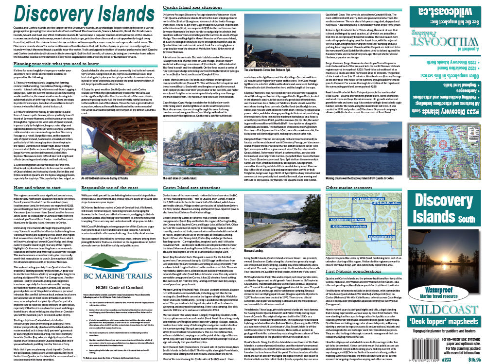233 Discovery Islands South Kayaking and Boating Map 
