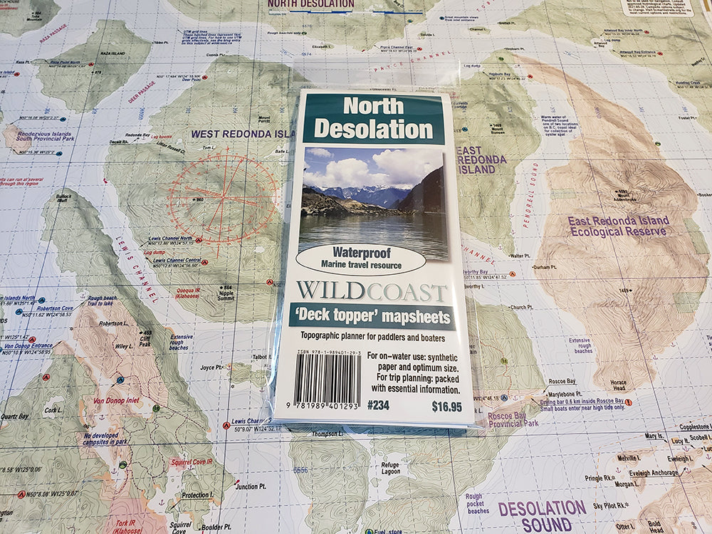 234 North Desolation Kayaking and Boating Map 