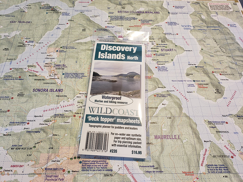 235 Discovery Islands North Kayaking and Boating Map 