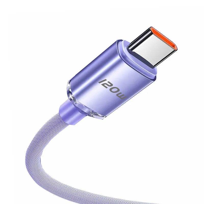 120W Data Cable Type-C Mobile Phone Charging Cable 