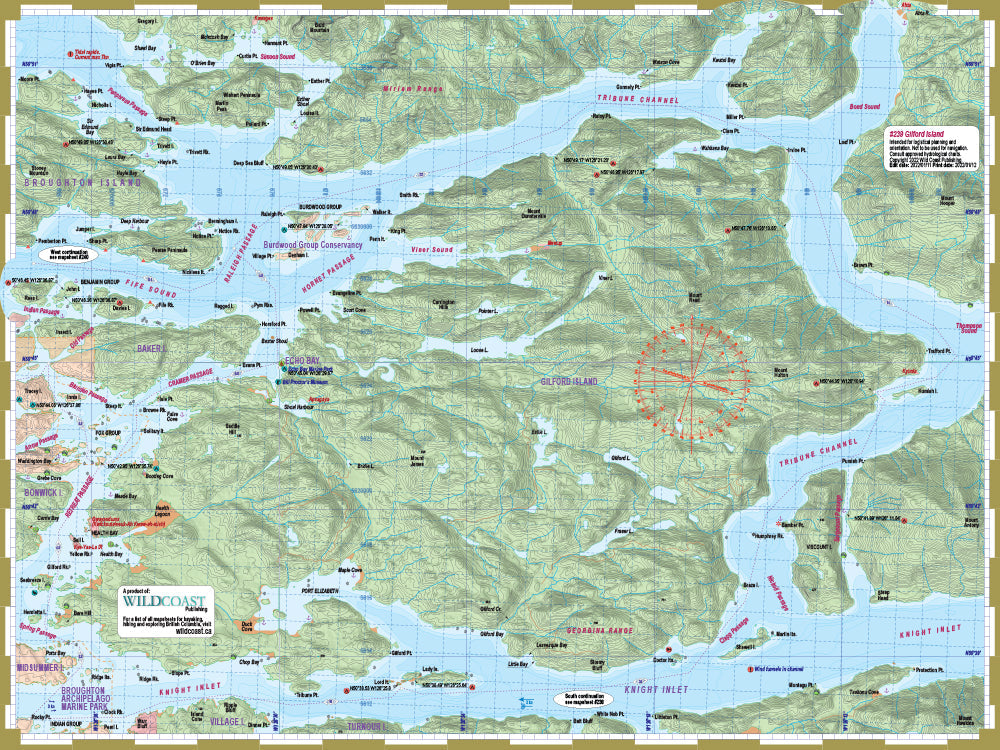 239 Gilford Island Kayaking and Boating Map 