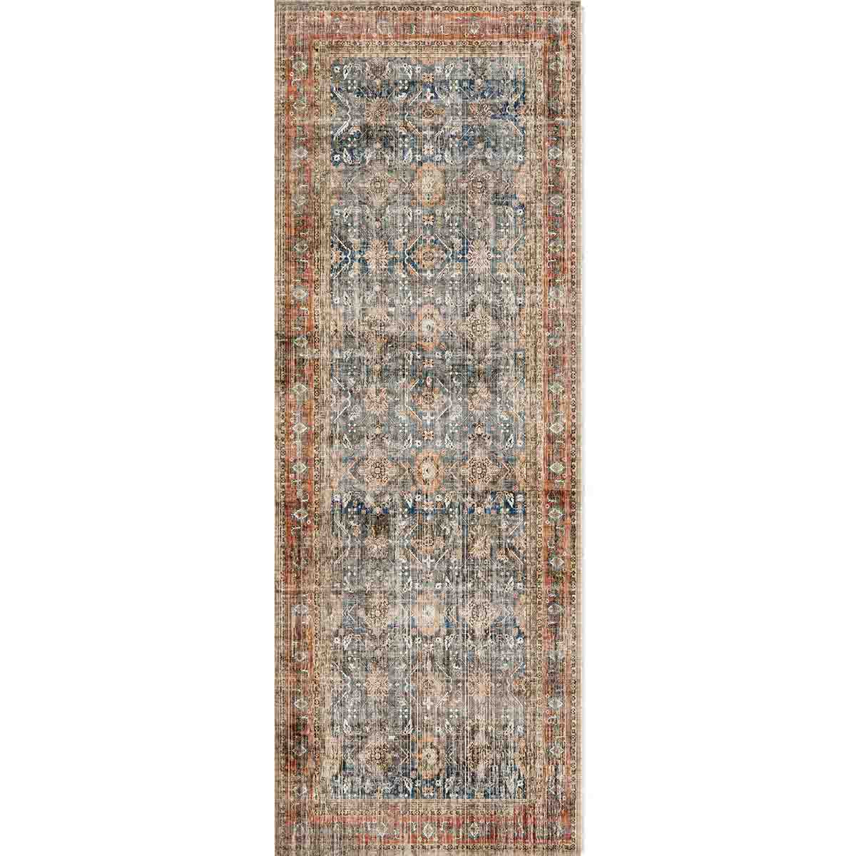 Clara Orange Blue Rug 