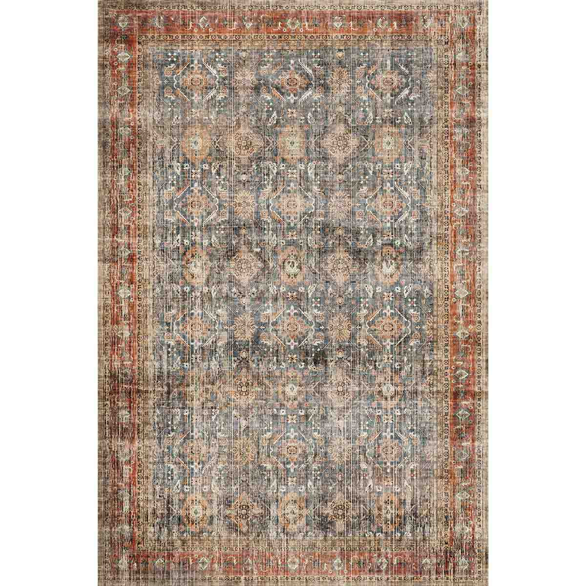 Clara Orange Blue Rug 