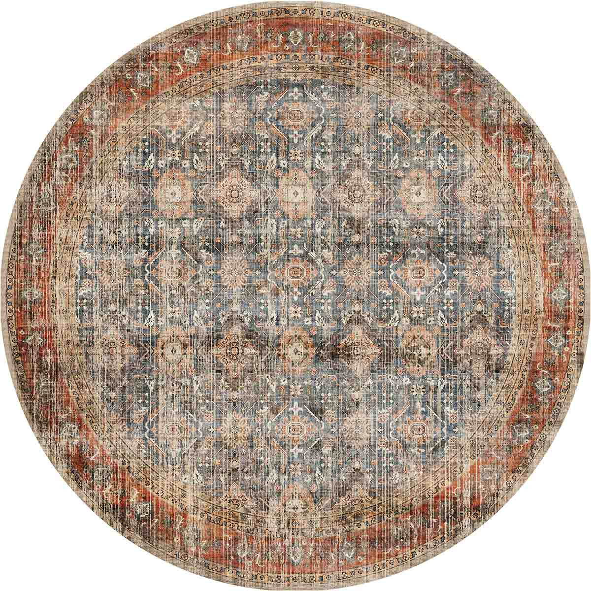 Clara Orange Blue Rug 