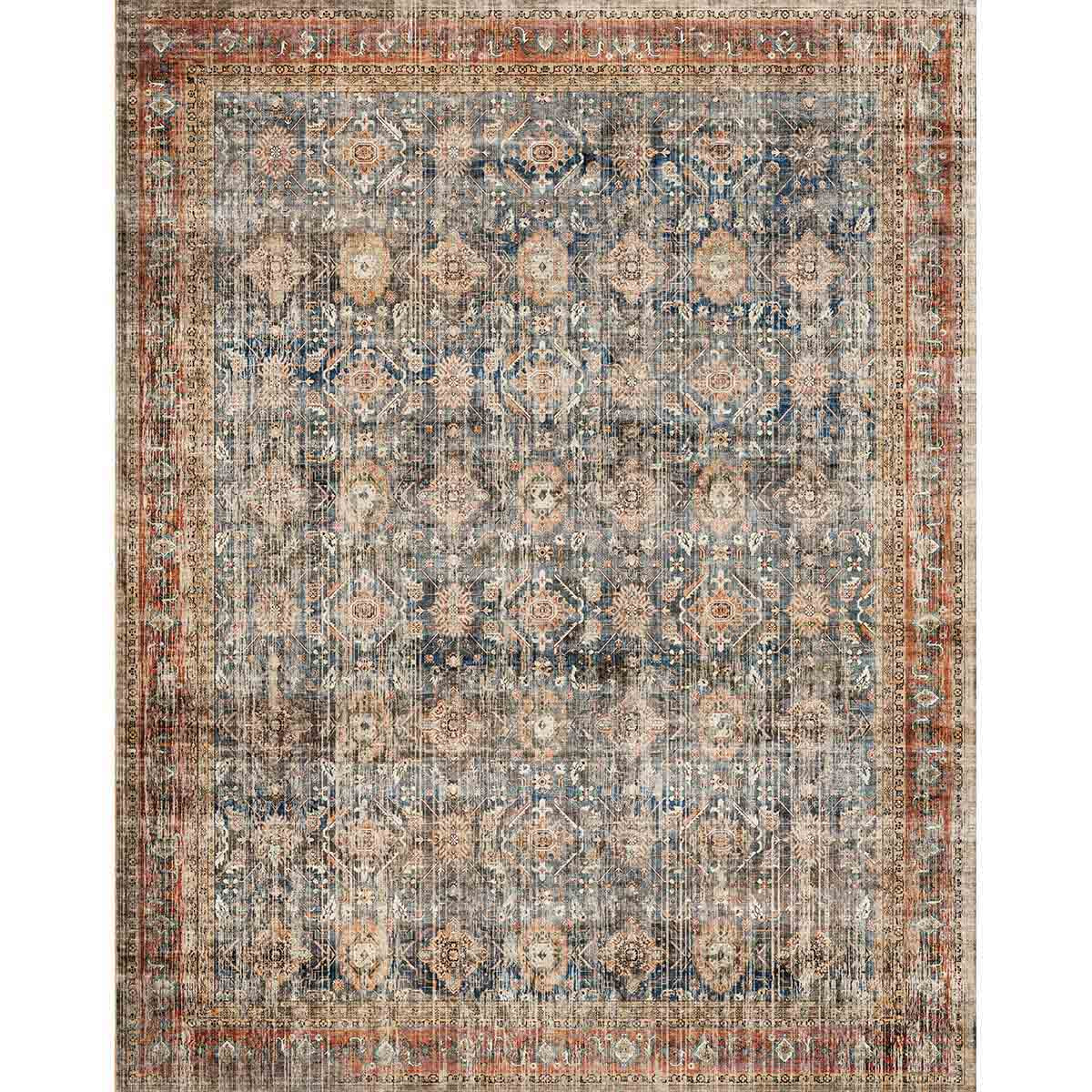 Clara Orange Blue Rug 