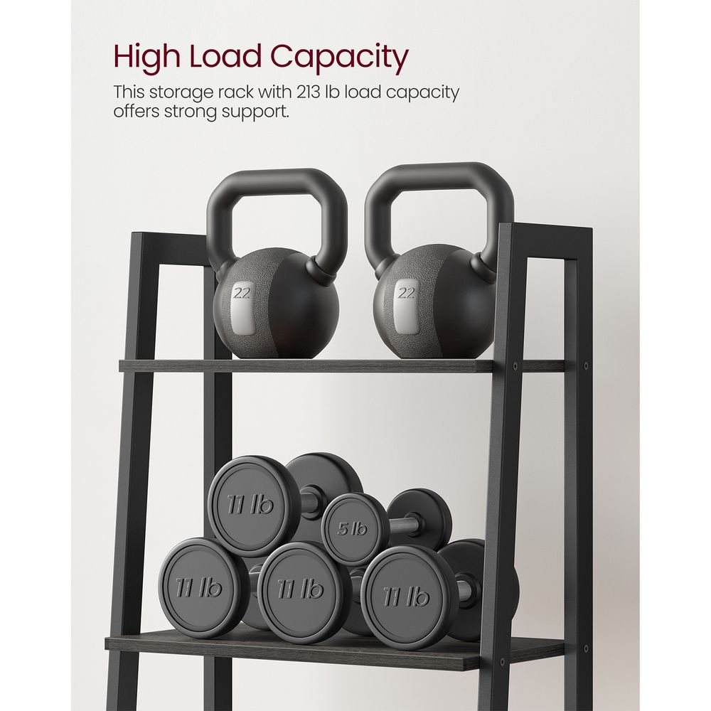 VASAGLE 4-Tier Ladder Shelf with Steel Frame 
