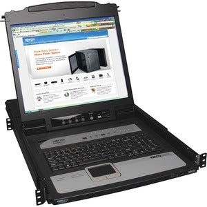 Tripp Lite NetDirector B020-U08-19-IP Rackmount LCD with KVM - Steel Housing 