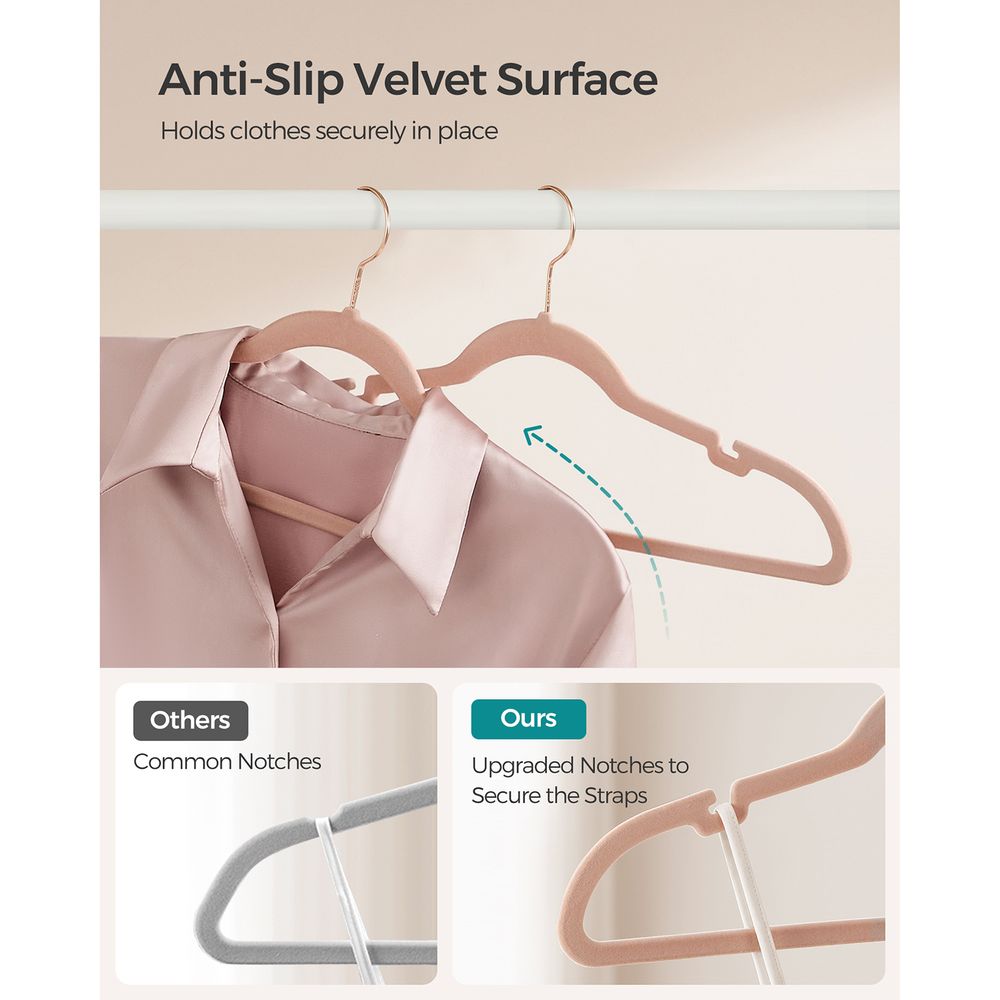 SONGMICS Velvet Hangers 