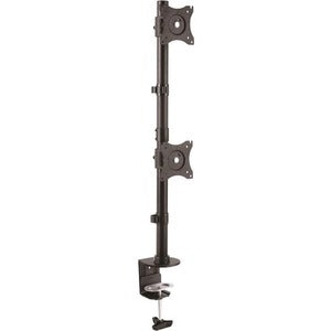 Desk Mount Dual Monitor Mount, Vertical, Steel Dual Monitor Arm, For VESA Mount Monitors up to 27" (22lb/10kg), Adjustable