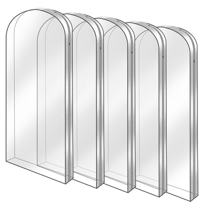 5 Pack 60In Garment Bag for Hanging Clothes Dustproof Waterproof Hanging Clothes Storage Bag Clear Transparent Suits Cover for Sweater Jacket Coat Dre 