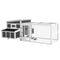Wooden Chicken Coop, Rabbit Hutch with Large Run, Outdoor Poultry Cage with Nesting Box, Tray, Windows, Dark Grey