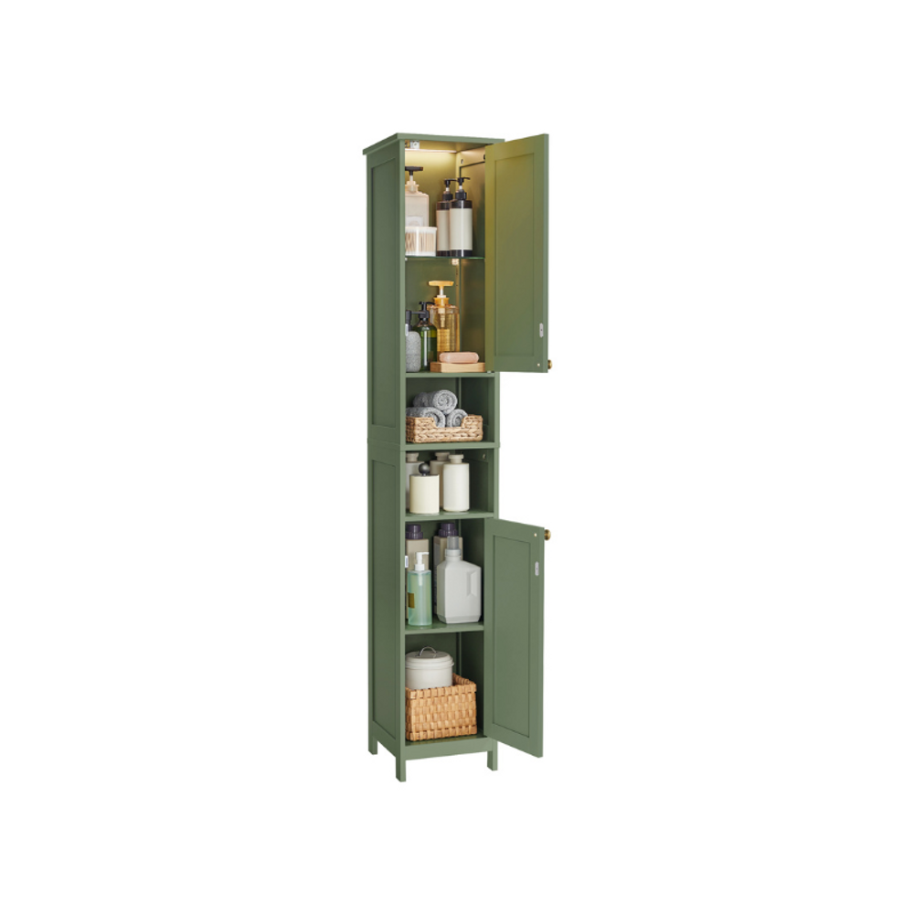 VASAGLE Tall Bathroom Cabinet with Lights 