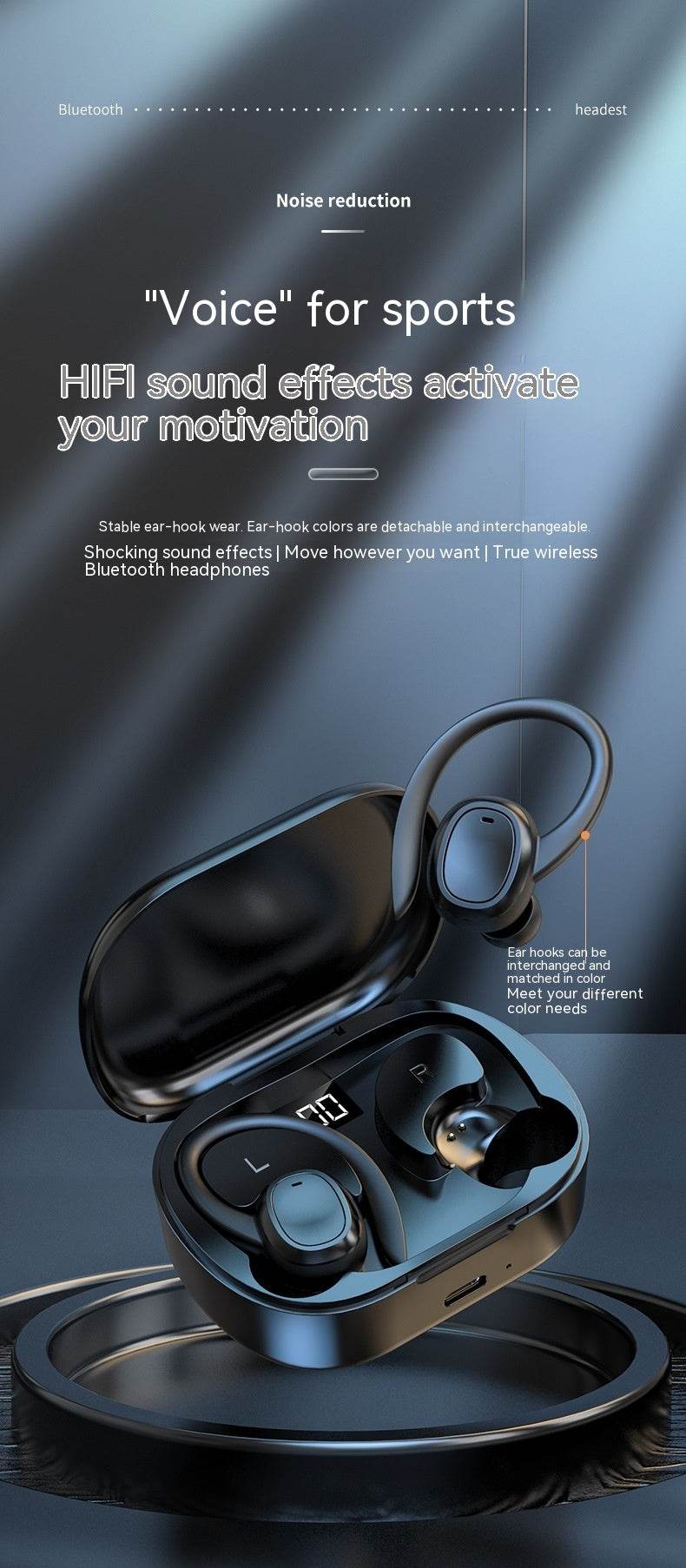 Wireless Sports Ear Hook Earphones 