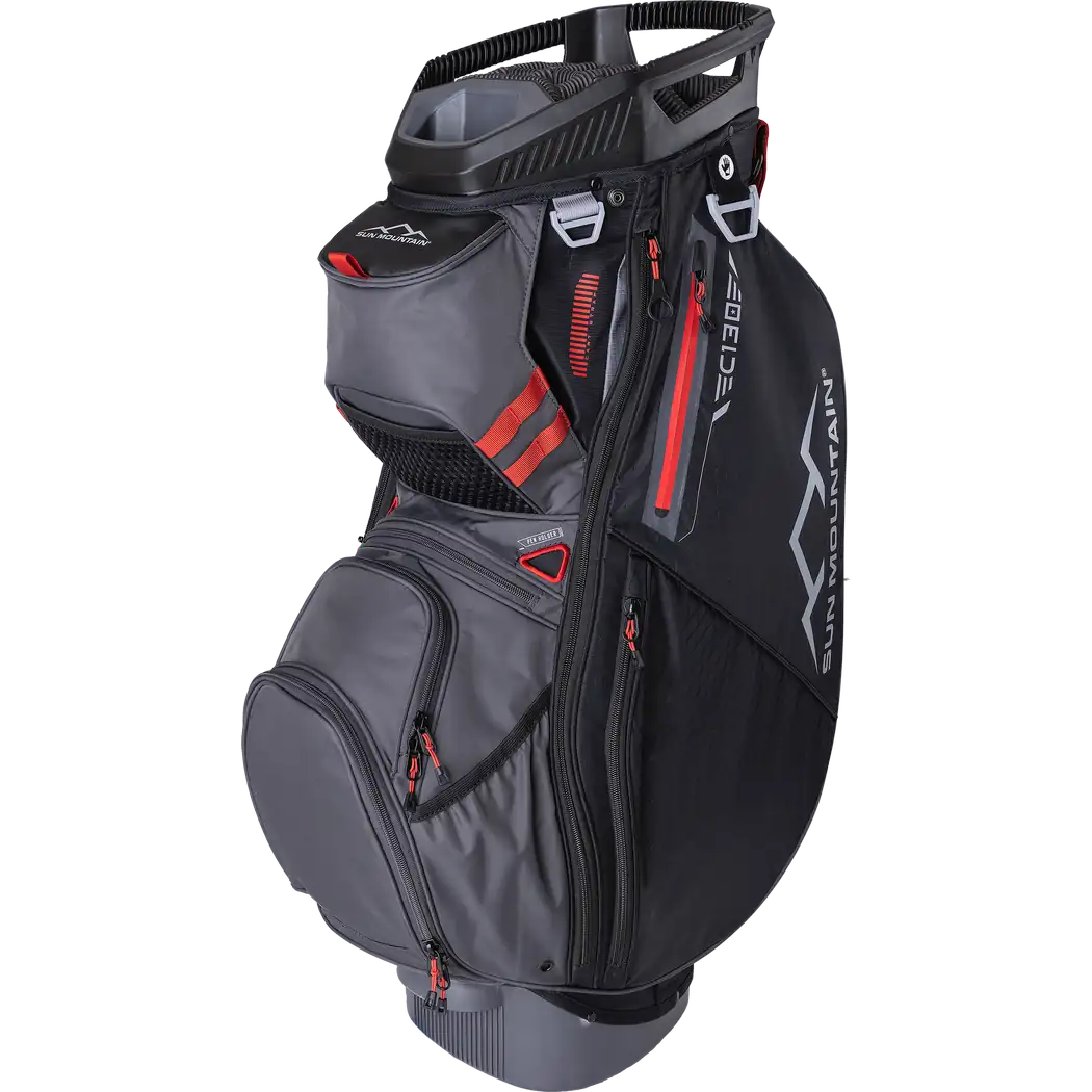Sun Mountain C130 Golf Cart Bag – 5-Way Top, Forward-Facing Pockets & Smart Strap System 