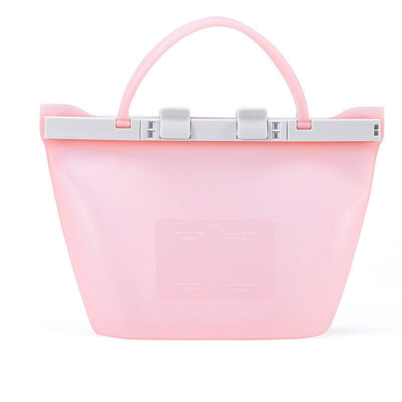 Reusable Silicone Food storage Bag Vacuum Seal Freezer Bag 