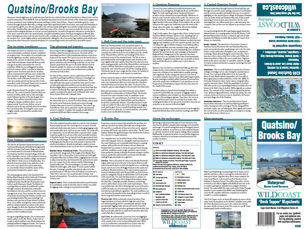 245 Quatsino/Brooks Bay Kayaking and Boating Map 