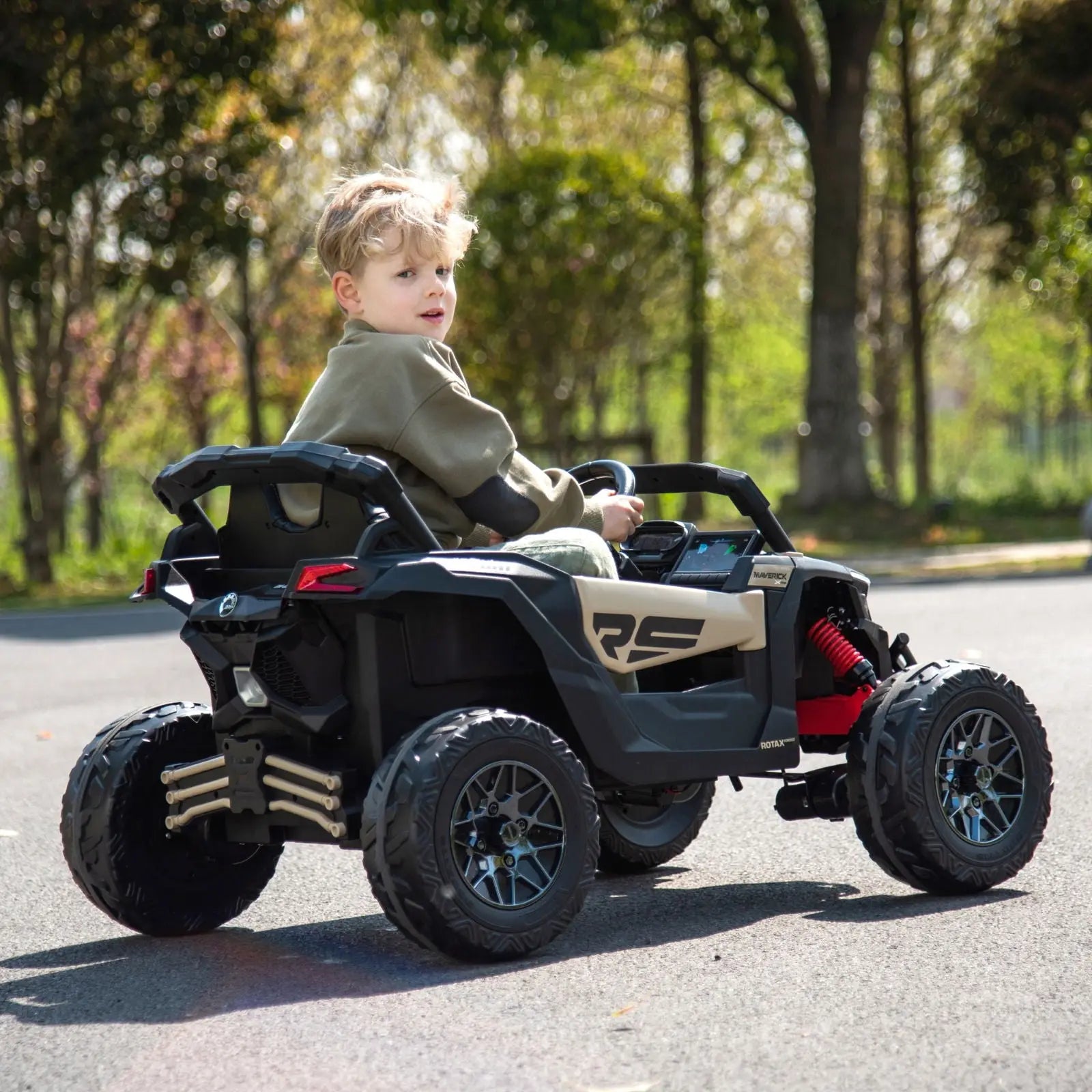 24V Can Am Maverick 1-Seater UTV - Kids Electric Ride-On 