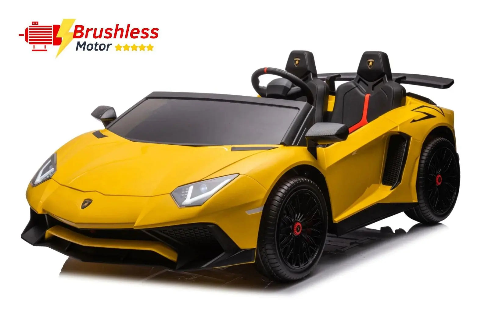 24V Lamborghini Aventador 2 Seater Ride On Car for Kids: Advanced Brushless Motor & Differential for High-Octane Fun 