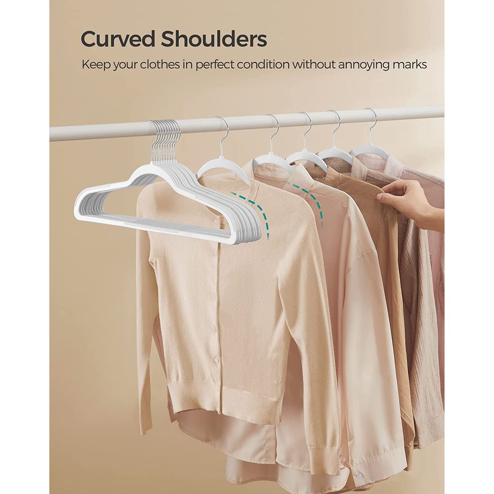 SONGMICS Pack of 50 Plastic Coat Hangers 