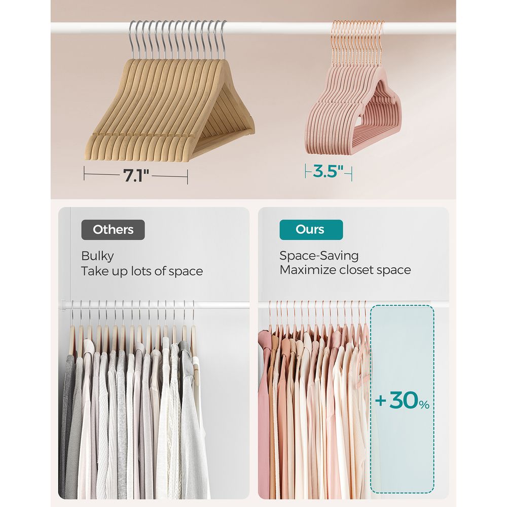 SONGMICS Velvet Hangers 