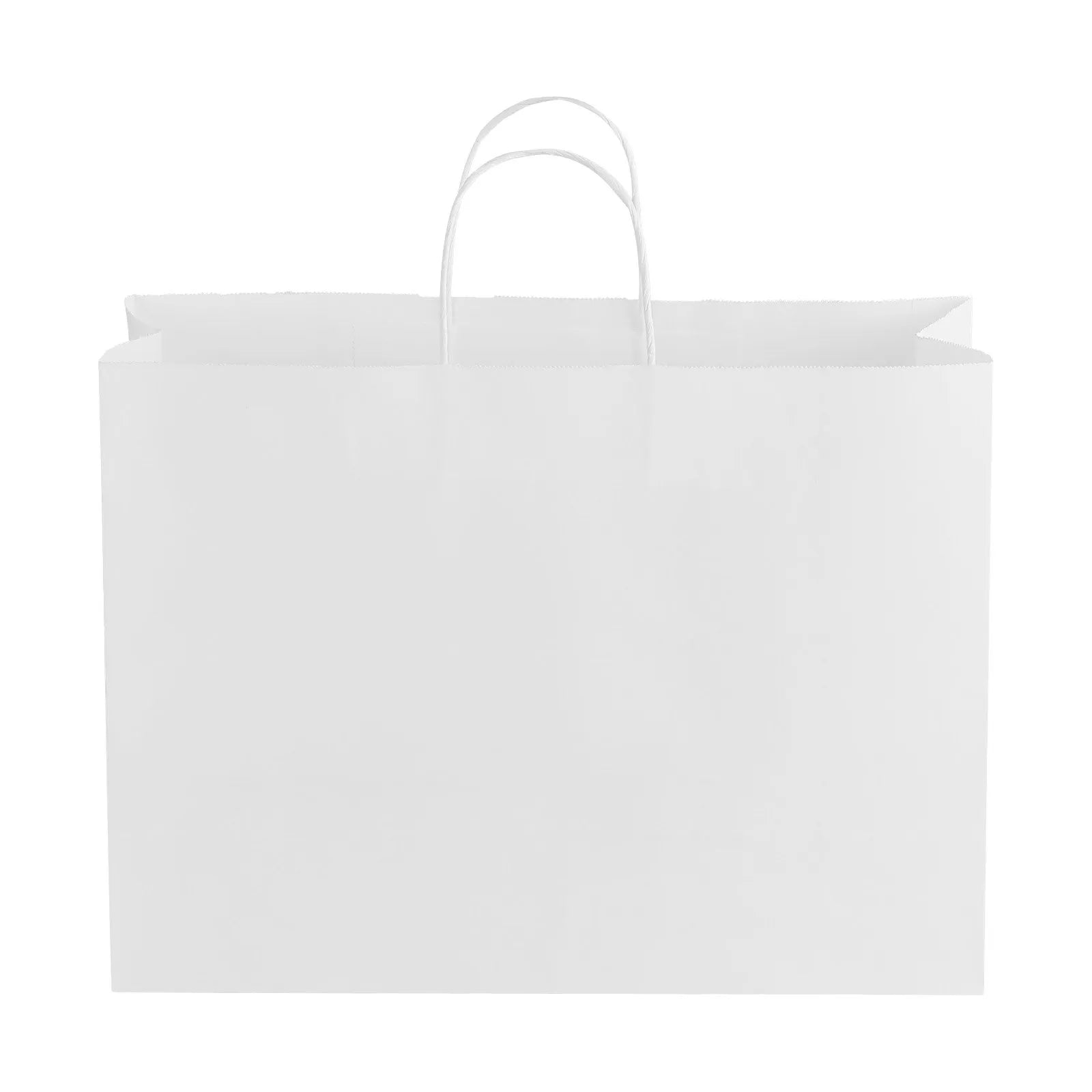 VEVOR Kraft Paper Bags with Handles – 50/100Pcs, 16 x 6 x 12 in, Large Reusable & Recycled Grocery/Party Bags – White, Brown, Black 