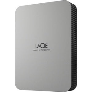 LaCie Mobile Drive STLP4000400 4 TB Portable Hard Drive - 3.5" External - Moon Silver 