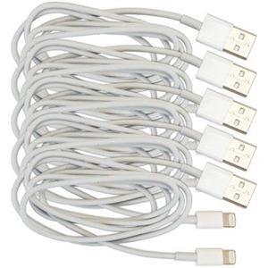 VisionTek Lightning to USB 1 Meter Cable White 5-Pack (M/M)