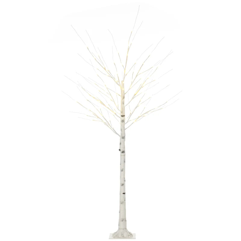Outsunny Garden Birch Tree Light with 58 Warm LED Lights and 8 Modes, DIY Artificial Lamp for Indoor & Outdoor Parties 