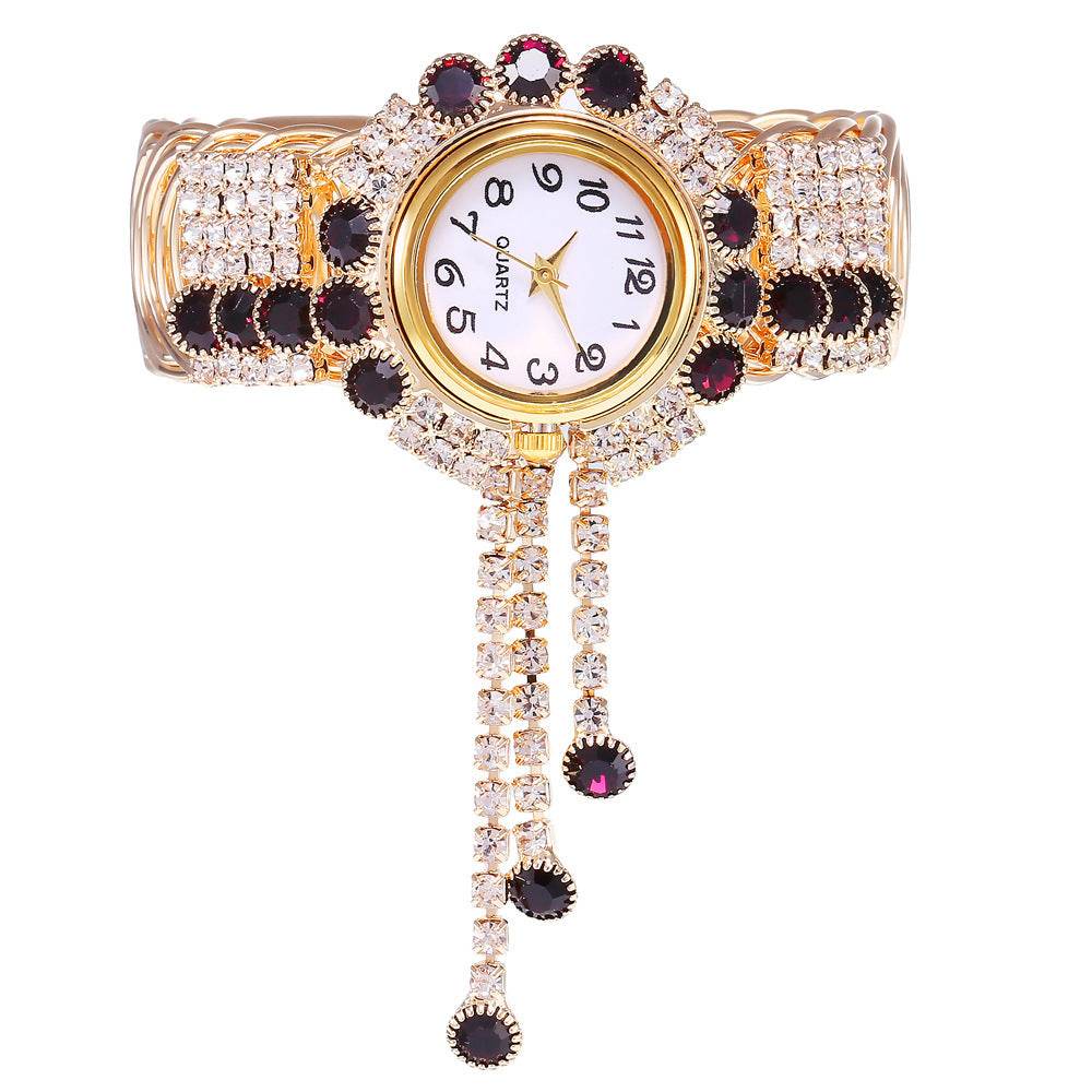 Ladies Fashion Rhinestone Bracelet Watch - Quartz 