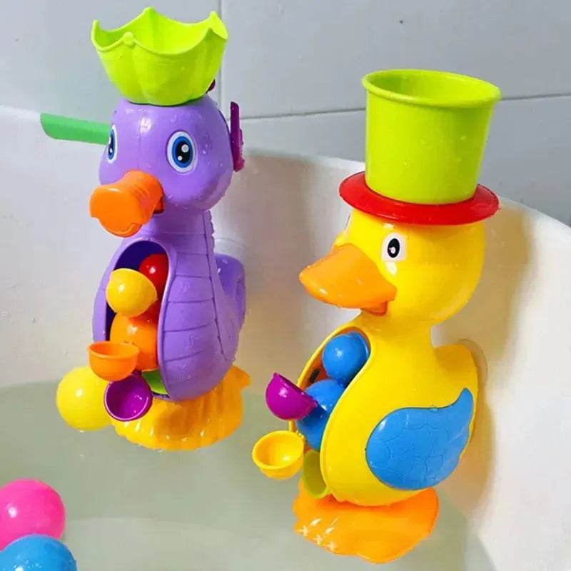 Bath toy duck waterwheel 