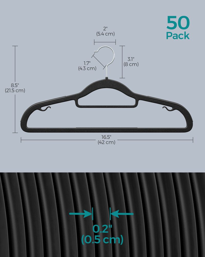 SONGMICS Heavy-Duty Plastic Hangers 