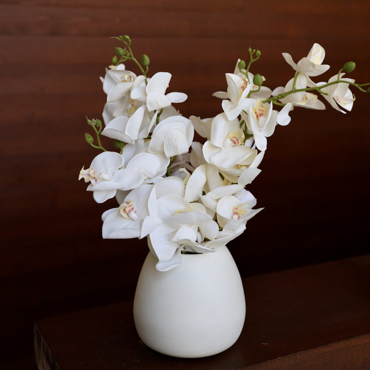 Zuna Artificial White Orchid Bouquet 42'' X 12''(Set Of 6) 
