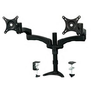 Desk Mount Dual Monitor Arm, Dual Articulating Monitor Arm, Height Adjustable, For VESA Monitors up to 24" (29.9lb/13.6kg)