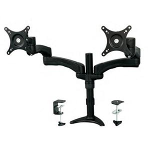 Desk Mount Dual Monitor Arm, Dual Articulating Monitor Arm, Height Adjustable, For VESA Monitors up to 24" (29.9lb/13.6kg) 