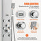 Shower Panel System, 5 Shower Modes, Digital Display Shower Panel Tower, Rainfall, 8 Massage Jets, Tub Spout, 3-Setting Handheld Shower Head 59 Hose, Stainless Steel Wall-Mounted Shower Set