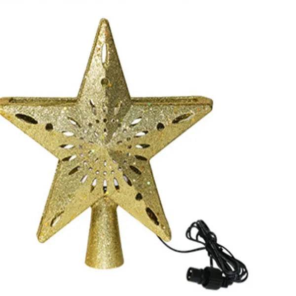 Christmas Tree Top Light Star Snowflake Shape LED Laser Projector Lights Christmas Tree Ornament 