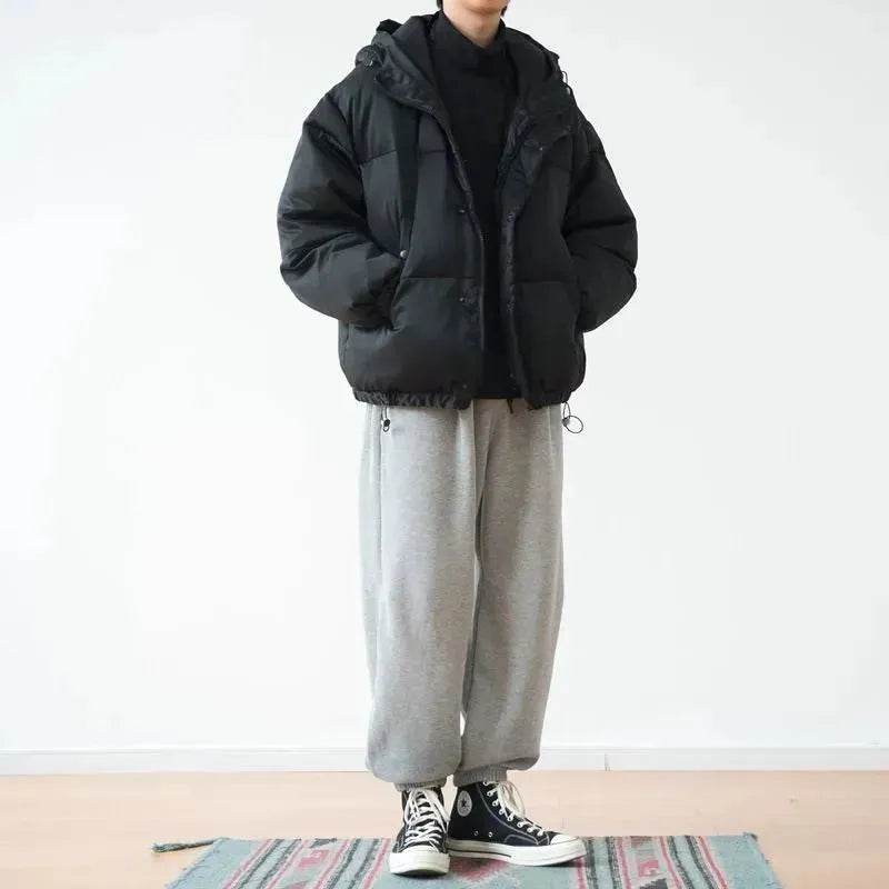 Autumn Winter Thick Zipper Hooded Coat Cardigan for men 