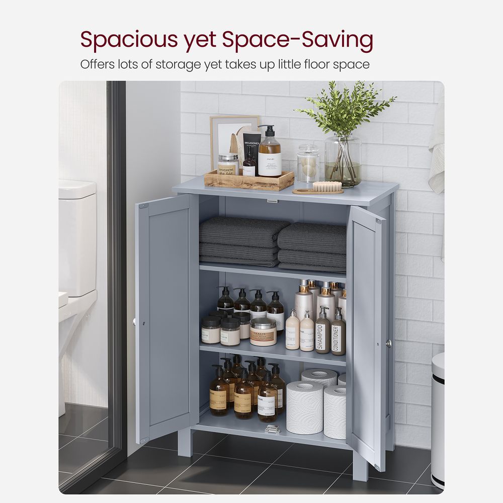 VASAGLE Bathroom Storage Unit with 2 Adjustable Shelves 
