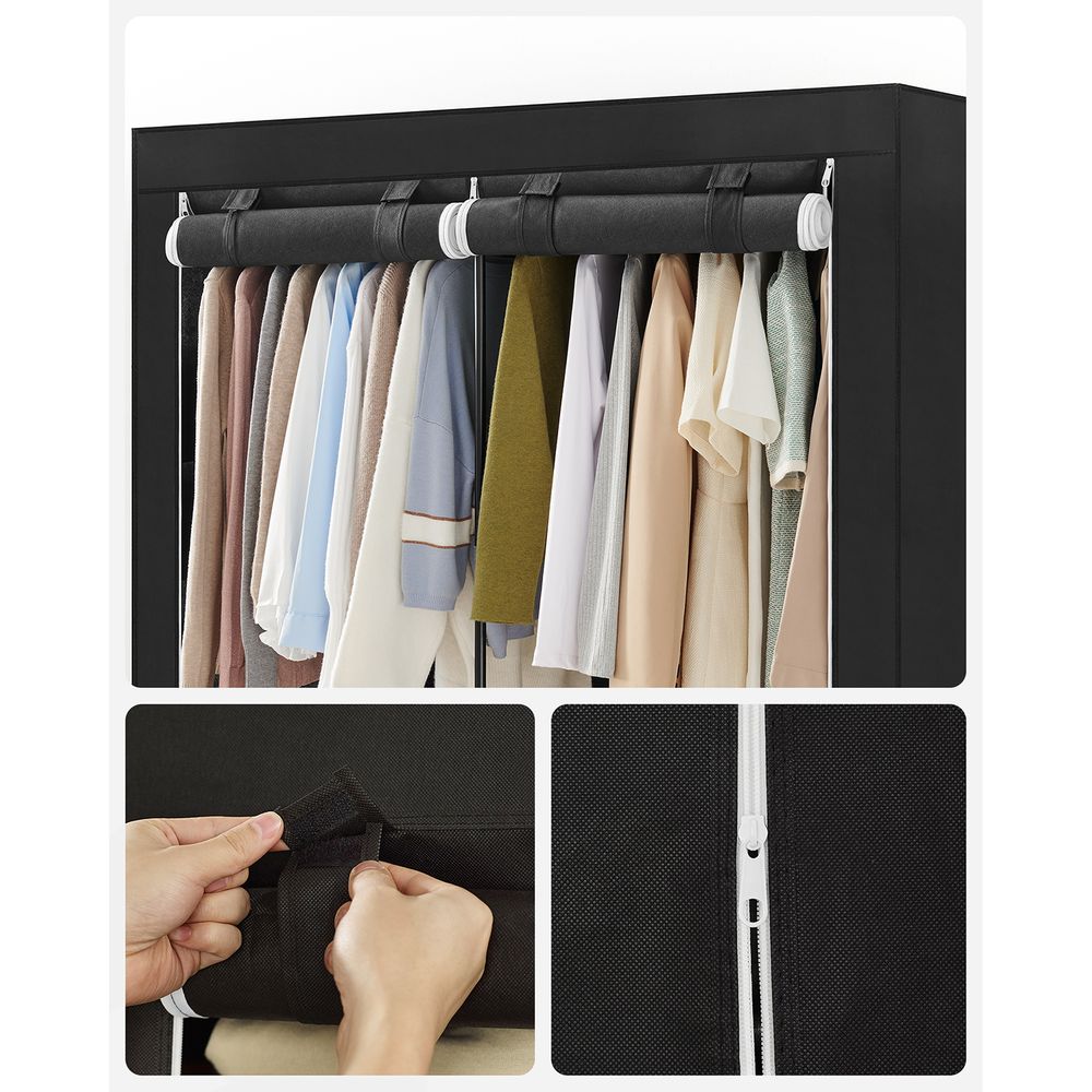 SONGMICS Wardrobe Closet Organizer with Cover 