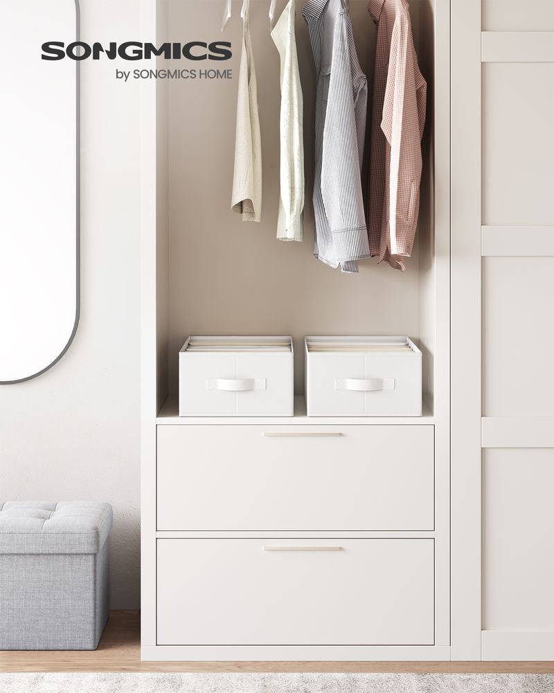 SONGMICS Wardrobe Clothes Organizer with 6 Grids 